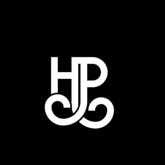 Plik wektorowy projekt logo hp na czarnym tle hp creative initials letter logo concept hp letter design hp białe logo hp na czarnym tle hp hp