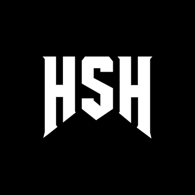 Projekt logo HSH dla firmy technologicznej HSH logo czarno-białe kombinacja kolorów HSH logo HSH wektor HSH projekt HSH ikona HSH alfabet HSH typografia projekt logo