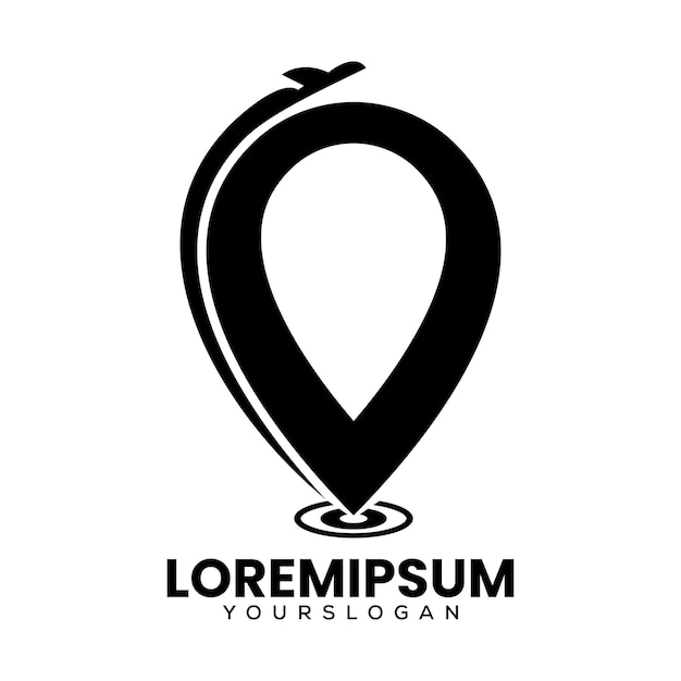 projekt logo ikony lokalizacji lotniska samolotu