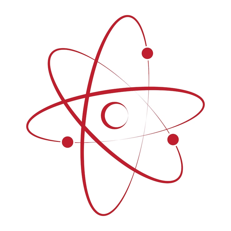 Wektor projekt logo ilustracji wektorowych ikony atomu