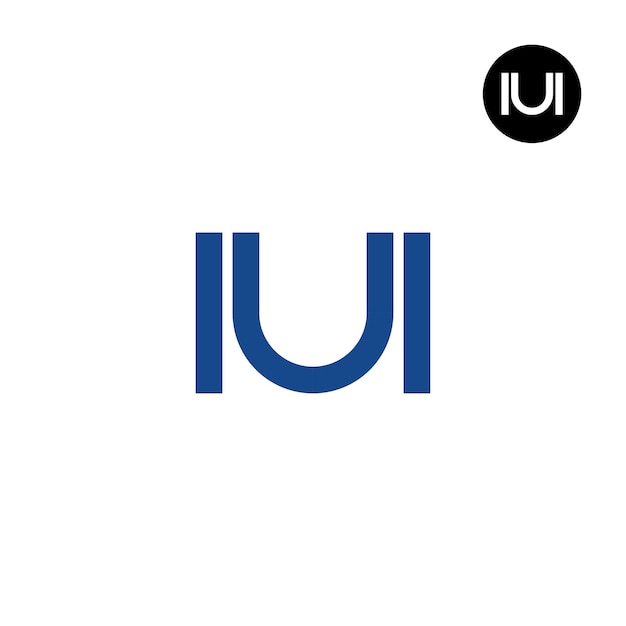 Plik wektorowy projekt logo iui monogram