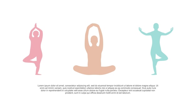 Plik wektorowy projekt logo jogi prosty unikalny premium wektor