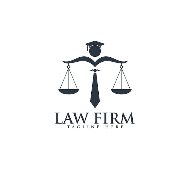 Plik wektorowy projekt logo kancelarii prawniczej justice wektorowy szablon ilustracji