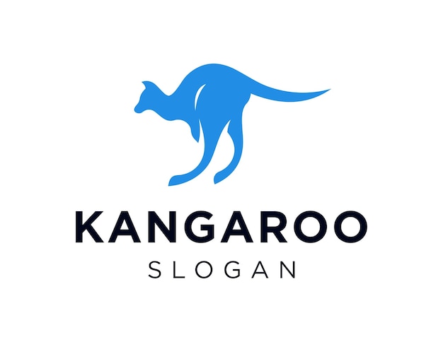 Projekt logo kangura stworzony za pomocą aplikacji Corel Draw 2018 z białym tłem