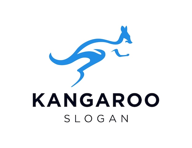 Projekt logo kangura stworzony za pomocą aplikacji Corel Draw 2018 z białym tłem
