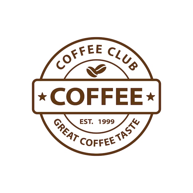 Plik wektorowy projekt logo kawiarni kawowej