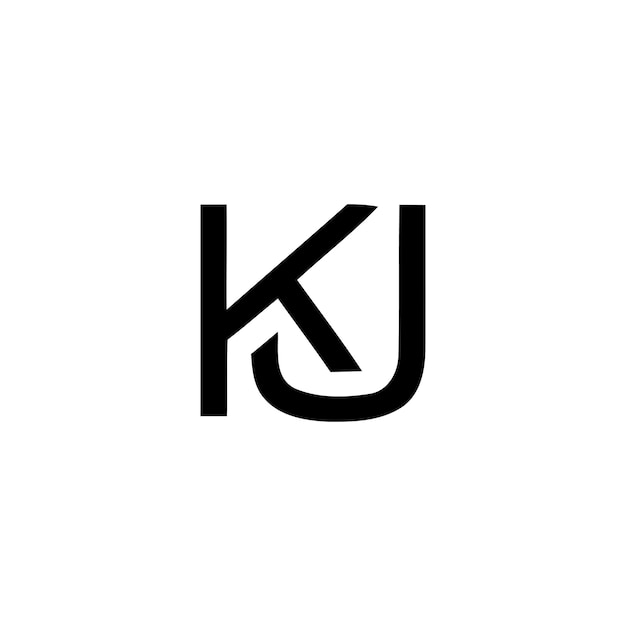 Plik wektorowy projekt logo kj