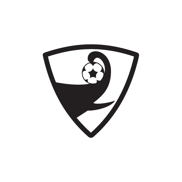 Plik wektorowy projekt logo klubu piłkarskiego słoń