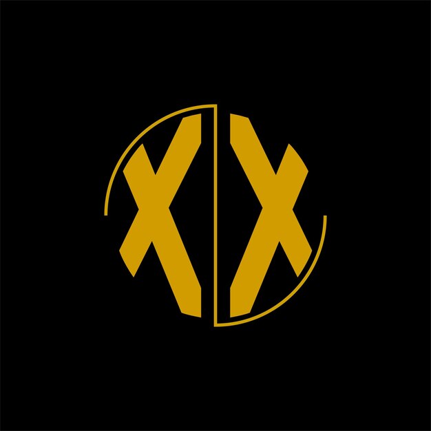 Plik wektorowy projekt logo koła z literami „xx”