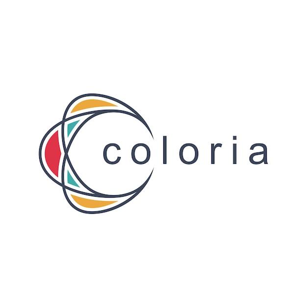 Plik wektorowy projekt logo kolorowe litery c