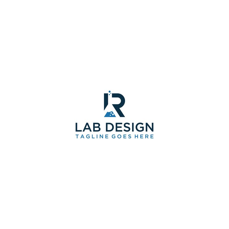 Wektor projekt logo laboratorium litery r