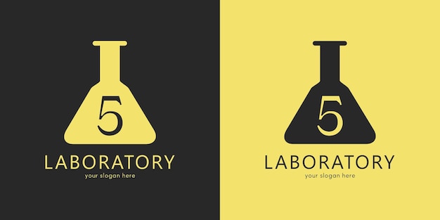 Projekt logo laboratorium z literą 5
