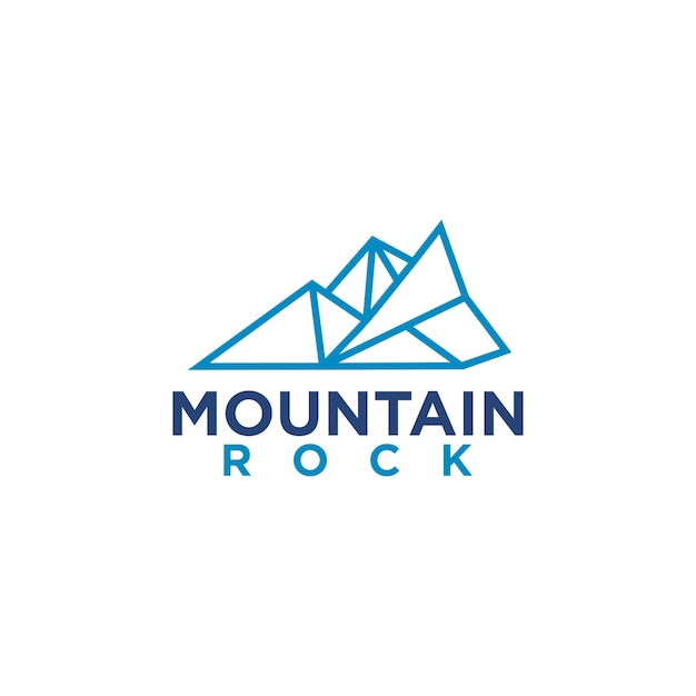 Plik wektorowy projekt logo line mountain rock