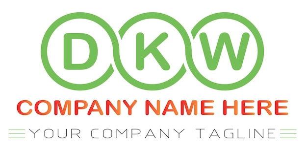 Plik wektorowy projekt logo listu dkw