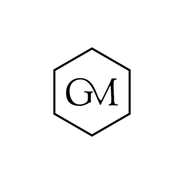 Plik wektorowy projekt logo listu gm na luksusowym tle inicjały monogramu mg koncepcja logo gm projekt ikony gm mg elegancki i profesjonalny projekt ikony listu na czarnym tle mg mg gm