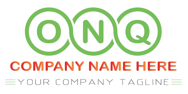 Plik wektorowy projekt logo listu onq
