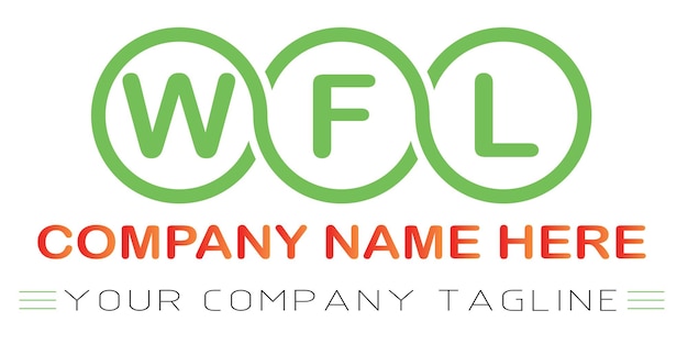 Plik wektorowy projekt logo listu wfl