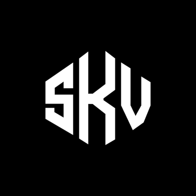 Projekt Logo Liter Skv Z Kształtem Wieloboku Skv Wieloboku I Kształtu Sześcianu Projekt Logo Skv Sześcioboku Wektorowy Szablon Logo Kolory Białe I Czarne Skv Monogram Logo Biznesowe I Nieruchomości