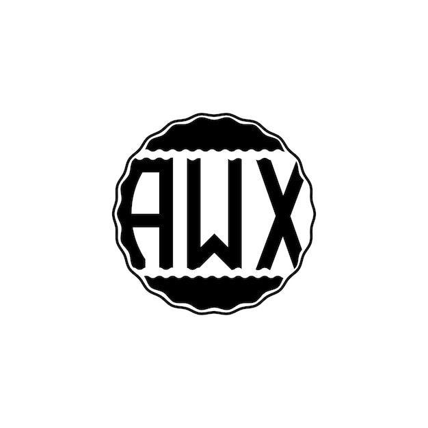 Plik wektorowy projekt logo literowego „awx”