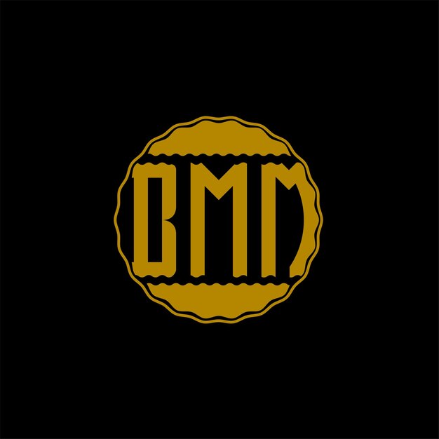 Plik wektorowy projekt logo literowego „bmm”