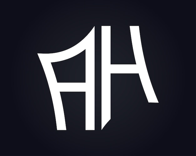 Plik wektorowy projekt logo litery ah, sztuka wektorowa
