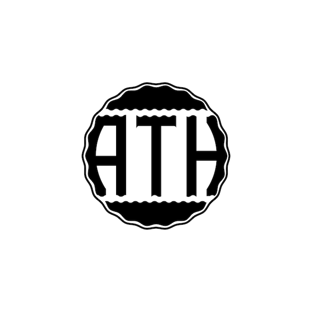 Plik wektorowy projekt logo litery „ath”