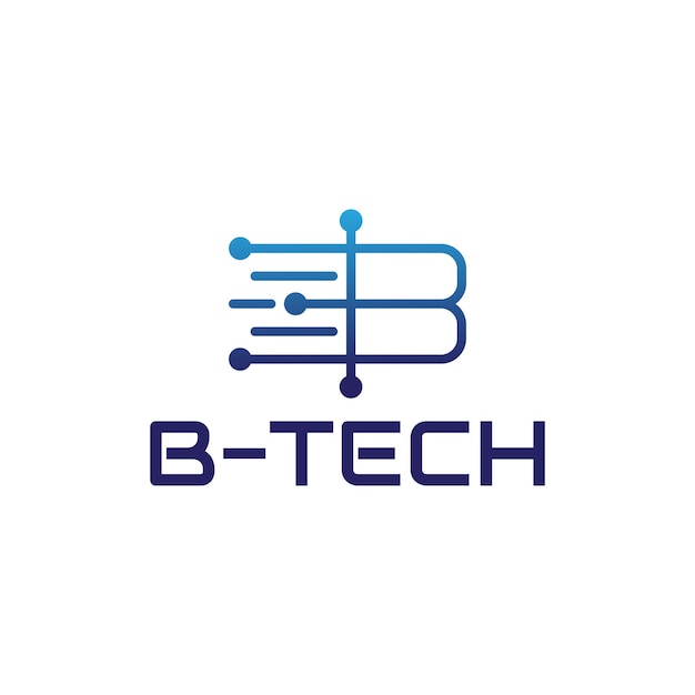 Plik wektorowy projekt logo litery b tech