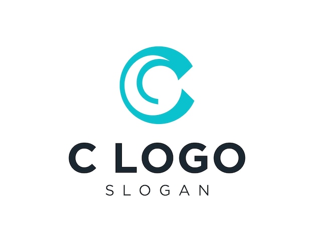 Projekt logo litery C stworzony przy użyciu aplikacji Corel Draw 2018 z białym tłem