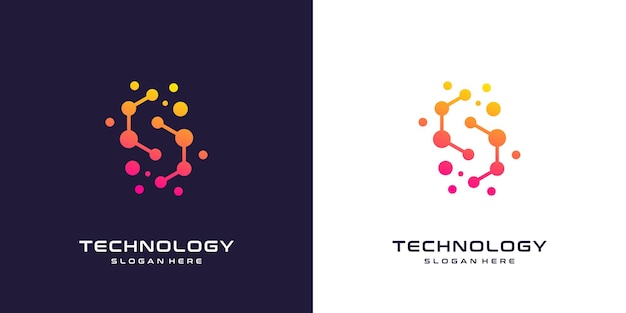 Projekt Logo Litery C Z Elementem Technologii