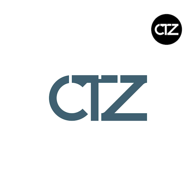 Plik wektorowy projekt logo litery ctz monogram
