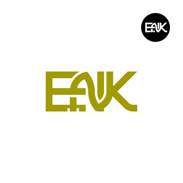 Projekt logo litery ENK Monogram