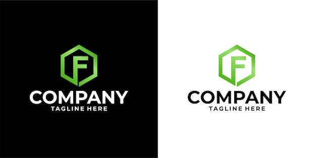 projekt logo litery f premium wektor