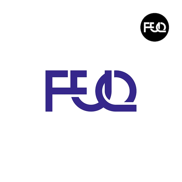 Plik wektorowy projekt logo litery fuq monogram