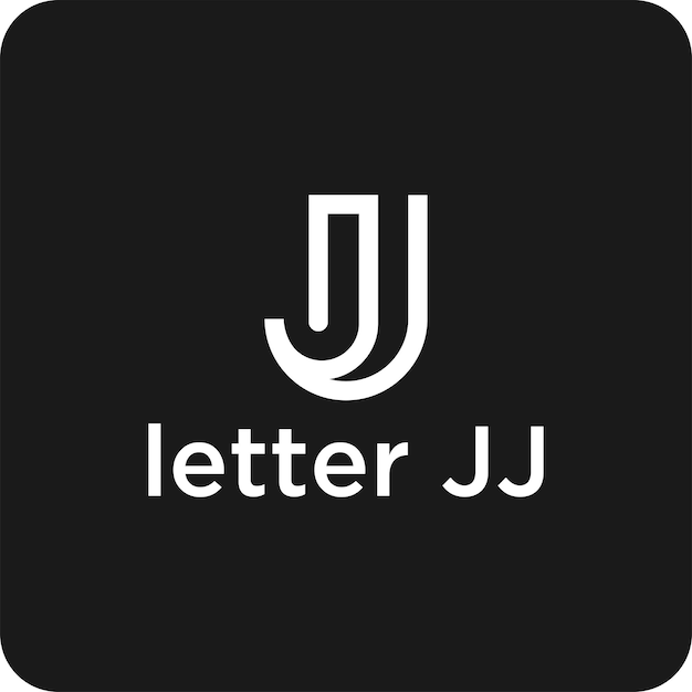 Plik wektorowy projekt logo litery jj początkowe logo ikony jj