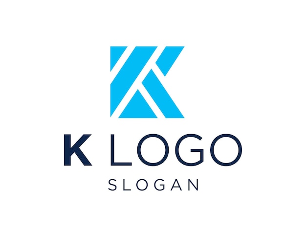 Projekt logo litery K stworzony za pomocą aplikacji Corel Draw 2018 z białym tłem