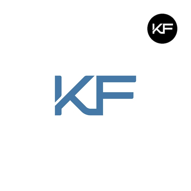 Projekt logo litery KF Monogram