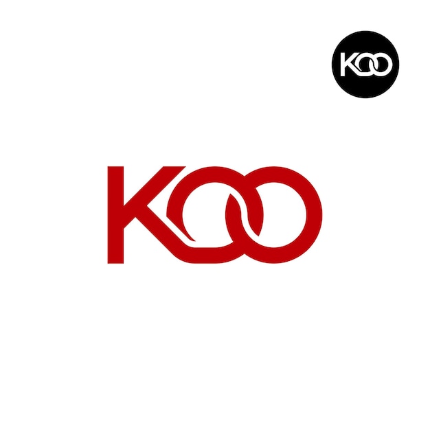 Projekt Logo Litery Koo Monogram