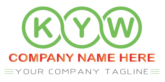 Plik wektorowy projekt logo litery kyw