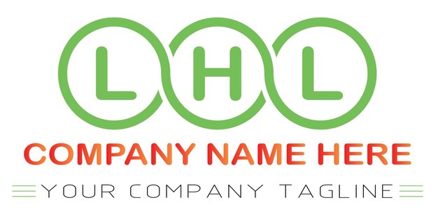 Plik wektorowy projekt logo litery lhl
