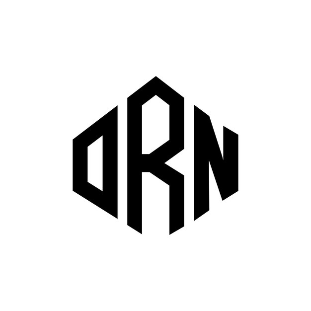 Plik wektorowy projekt logo litery orn z kształtem wieloboku orn projekt logo w kształcie wieloboku i sześcianu orn hexagon wektorowy szablon logo kolory białe i czarne orn monogram logo biznesowe i nieruchomości