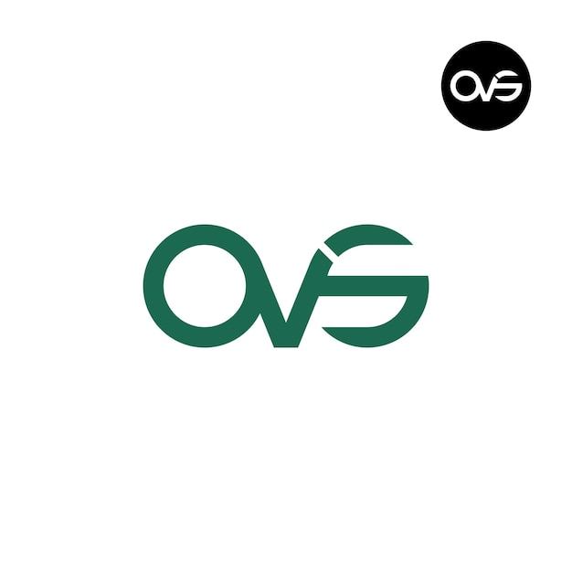 Plik wektorowy projekt logo litery ovs monogram