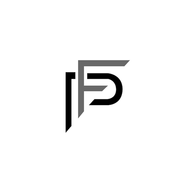 Projekt logo litery PF lub FP