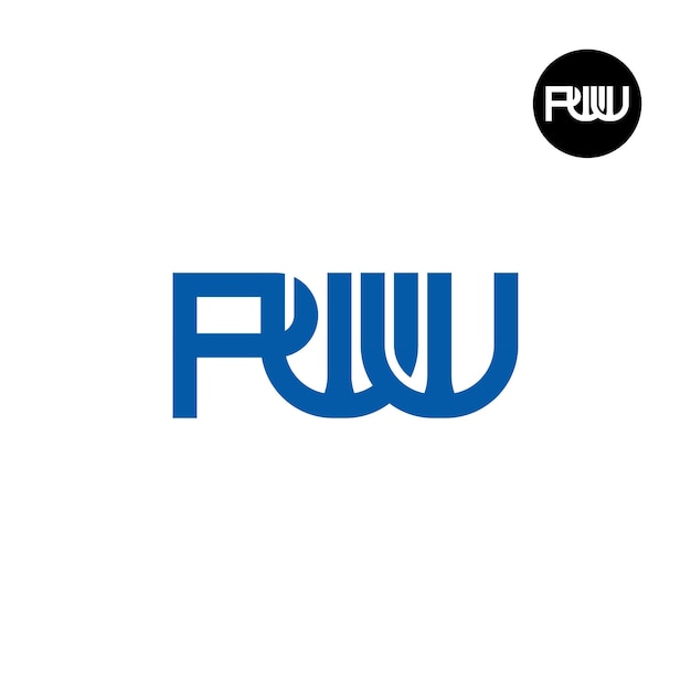 Plik wektorowy projekt logo litery pww monogram