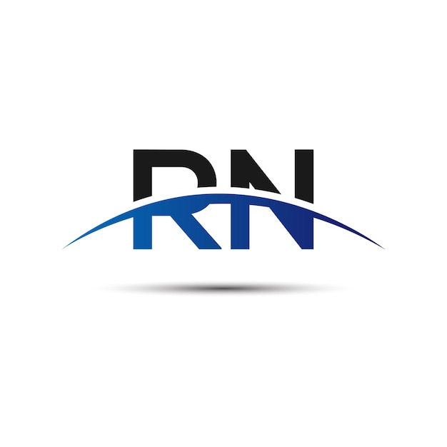 Plik wektorowy projekt logo litery rn