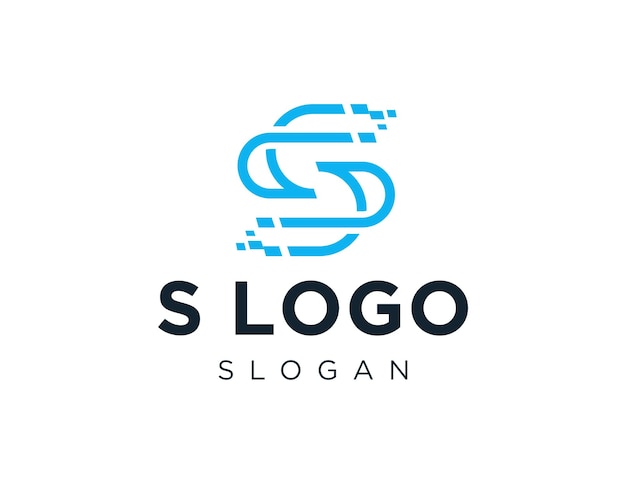 Projekt logo litery S stworzony za pomocą aplikacji Corel Draw 2018 z białym tłem