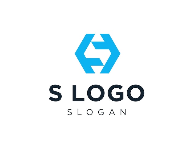 Projekt logo litery S stworzony za pomocą aplikacji Corel Draw 2018 z białym tłem
