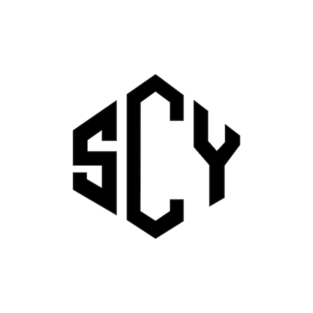 Projekt Logo Litery Scy Z Kształtem Wieloboku Scy Wieloboku I Kształtu Sześcianu Projekt Logo Scy Sześcioboku Wektorowy Szablon Logo Białe I Czarne Kolory Scy Monogram Logo Biznesowe I Nieruchomości