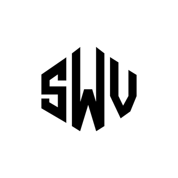 Projekt Logo Litery Swv Z Kształtem Wieloboku Swv Wieloboku I Kształtu Sześcianu Projekt Logo Swv Sześcioboku Wektorowy Szablon Logo Kolory Białe I Czarne Swv Monogram Logo Biznesowe I Nieruchomości