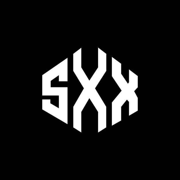 Plik wektorowy projekt logo litery sxx z kształtem wieloboku sxx wieloboku i kształtu sześcianu projekt logo sxx sześcioboku wektorowy szablon logo kolory białe i czarne sxx monogram logo biznesowe i nieruchomości