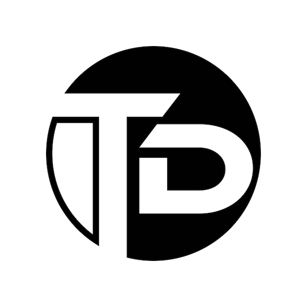 Plik wektorowy projekt logo litery t i d